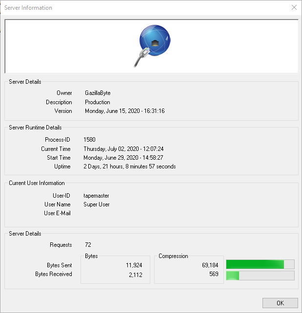 tapemaster_server_information_display.png